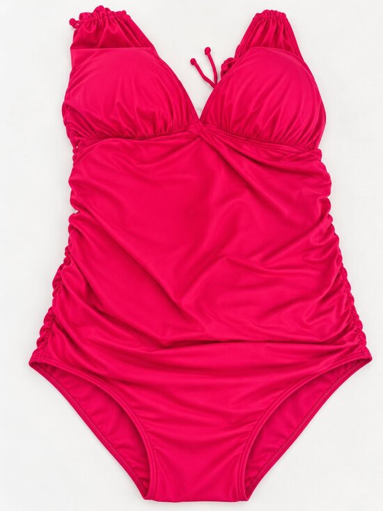 Swimsuits For All Other - Swimsuits For All Size 24 Hot Pink Ruched One Piece Swimsuit NWOT Plus